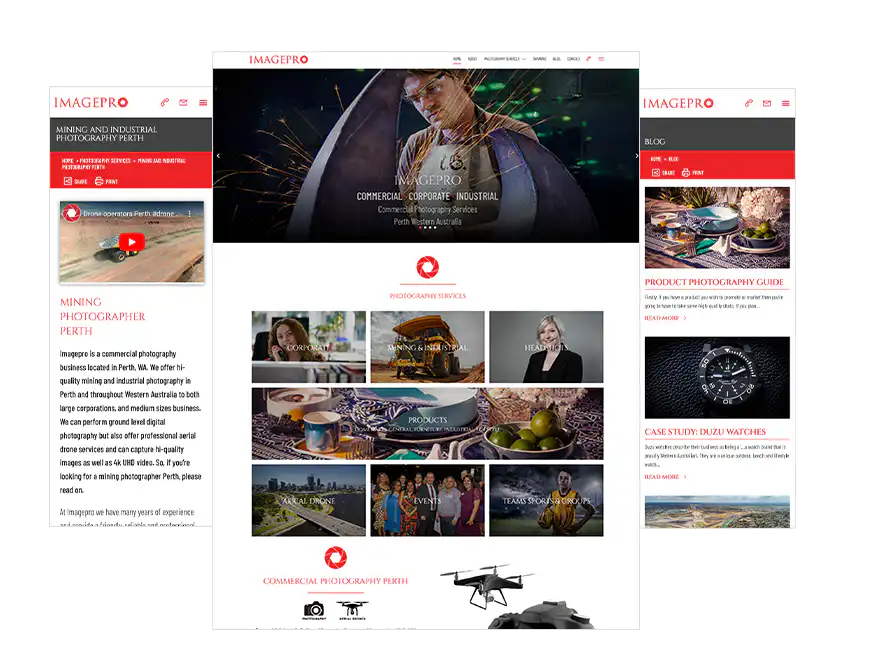 Perth web design Imagepro