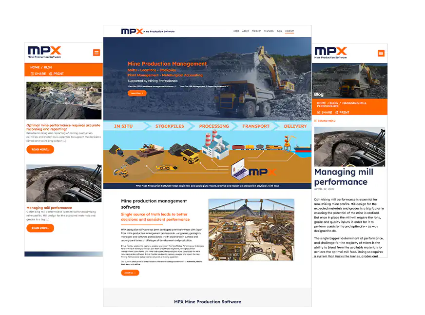 Perth website design MPX Software