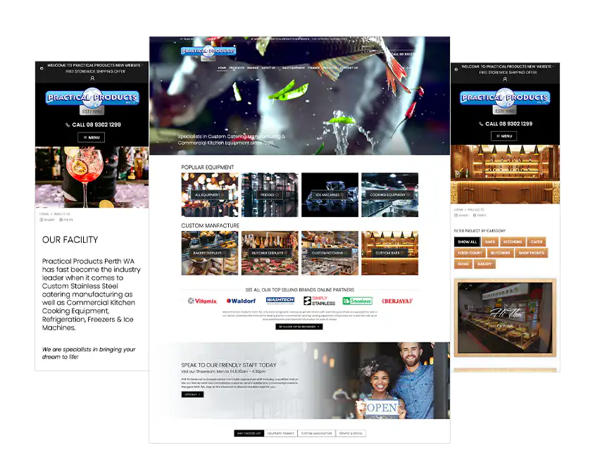 Perth website design Practical Products