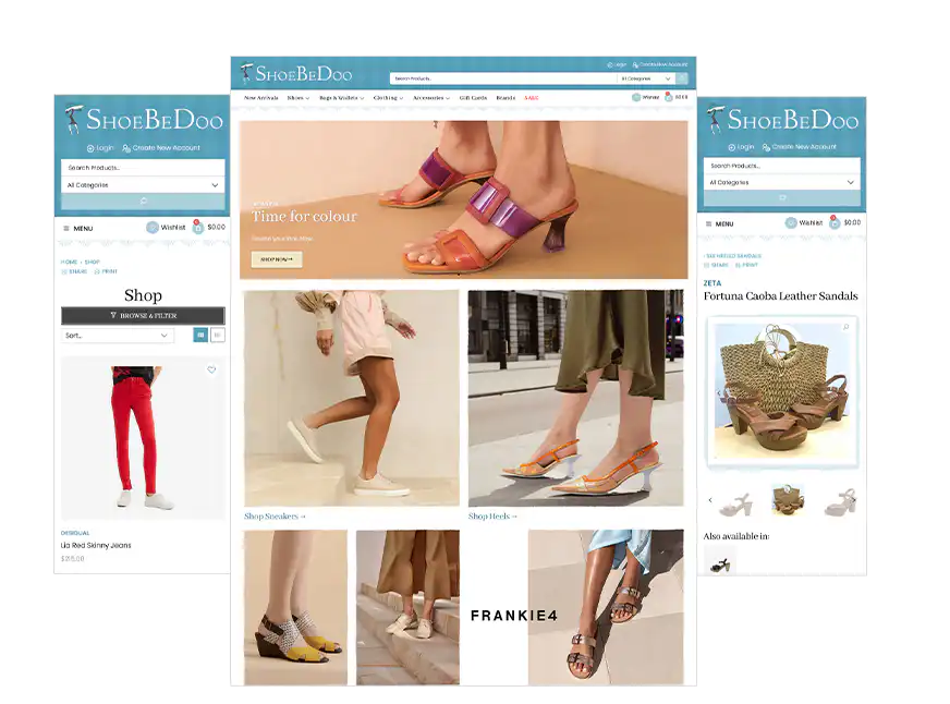 Shoe Be Doo website design Perth