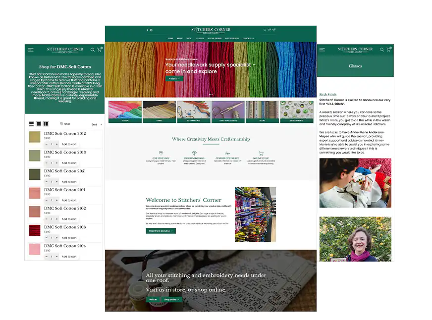 Perth web design Stitchers’ Corner