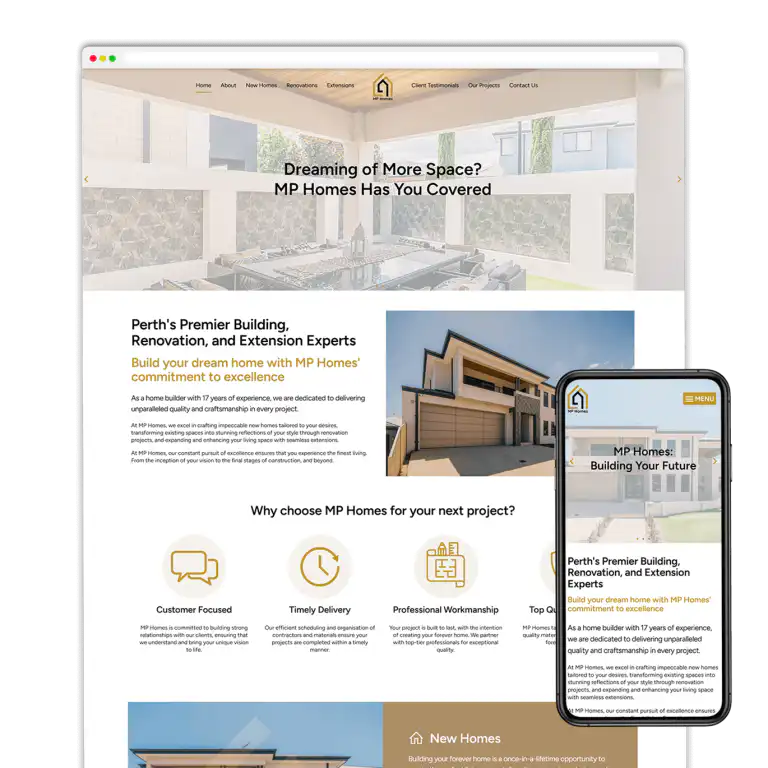 MP Homes Website Design