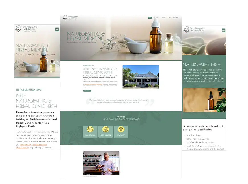 Perth Naturopathic & Herbal Clinic web design Perth