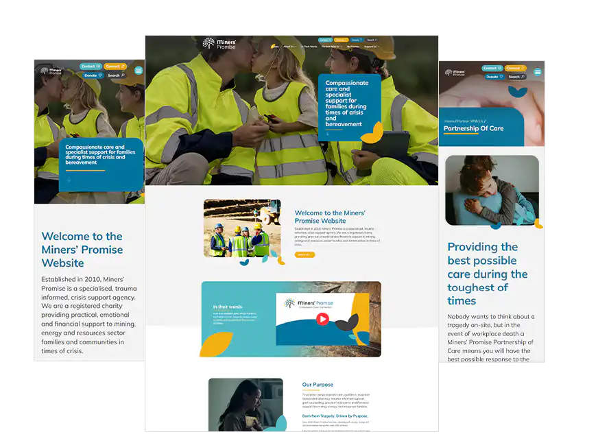Miners Promise website design