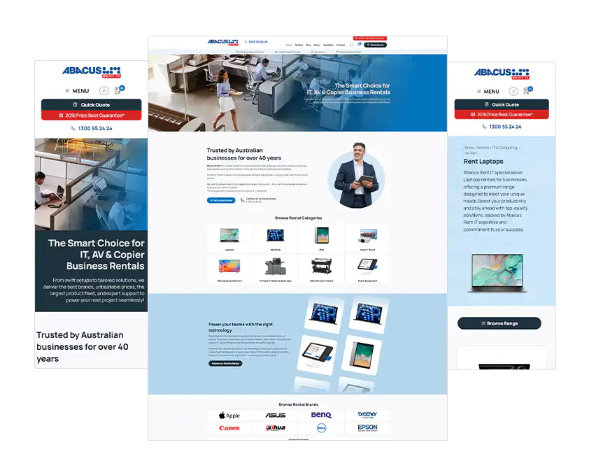Abacus Rent IT website design
