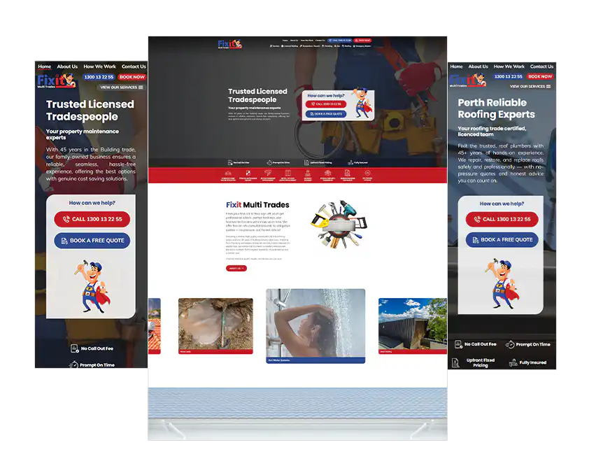Fixit Multi Trades website design