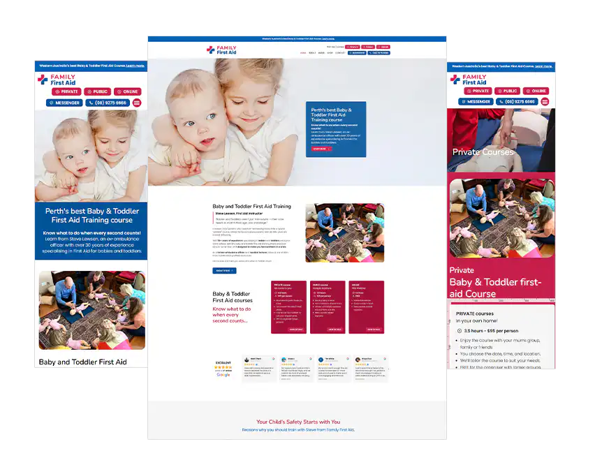 Family First Aid website design