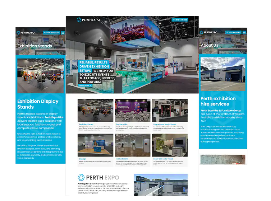 Web design Perth Expo