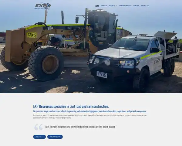 Perth website design EXP Resources