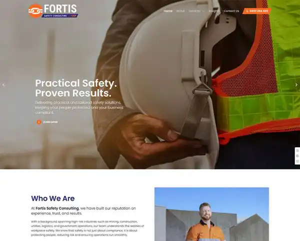 Fortis Safety Consulting Perth website design