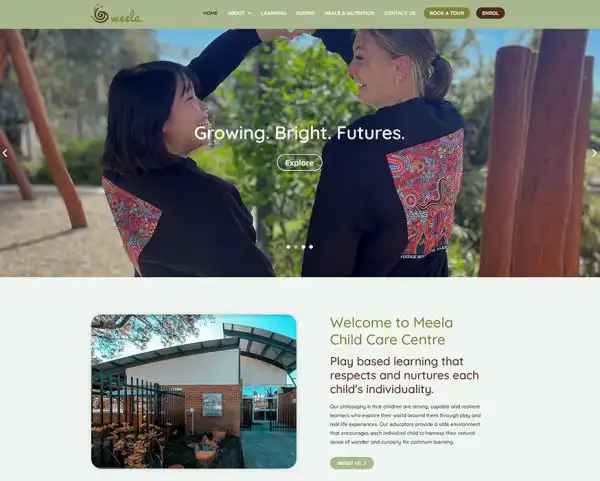 Perth web design Meela Child Care Centre
