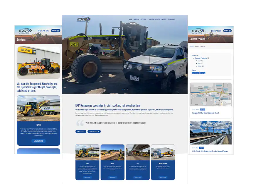 Perth EXP Resources website design