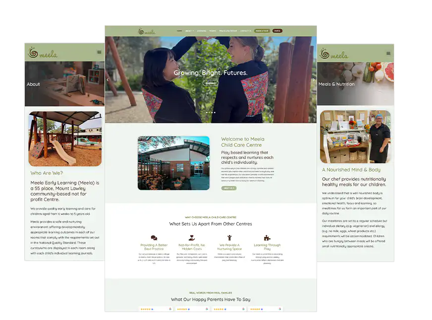 Perth Meela Child Care Centre web design